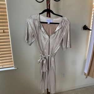 Metallic shift dress